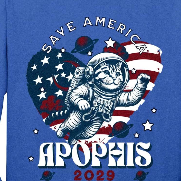 Funny Cat Astronaut Asteroid 99942 Apophis 2029 Cute Gift Long Sleeve Shirt