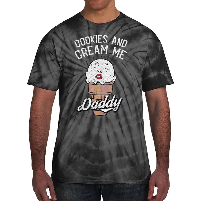 Funny Cookies And Cream Me Halloween Daddy Lazy Humor Horror Tie-Dye T-Shirt