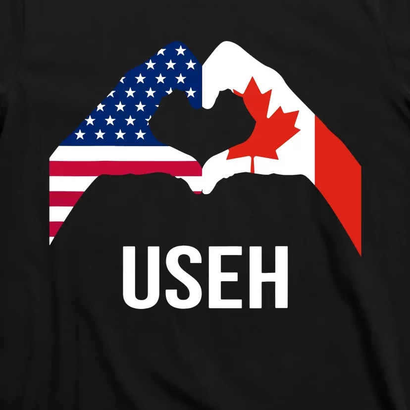 Funny Canada American Flag Us Eh T-Shirt