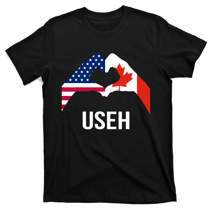 Funny Canada American Flag Us Eh T-Shirt