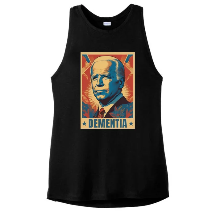 Funny Conservative Anti Joe Biden Ladies Tri-Blend Wicking Tank