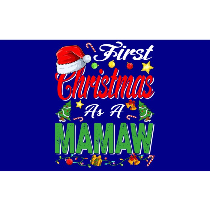 First Christmas As A Mamaw Santa Hat Pajama Xmas Gift Bumper Sticker