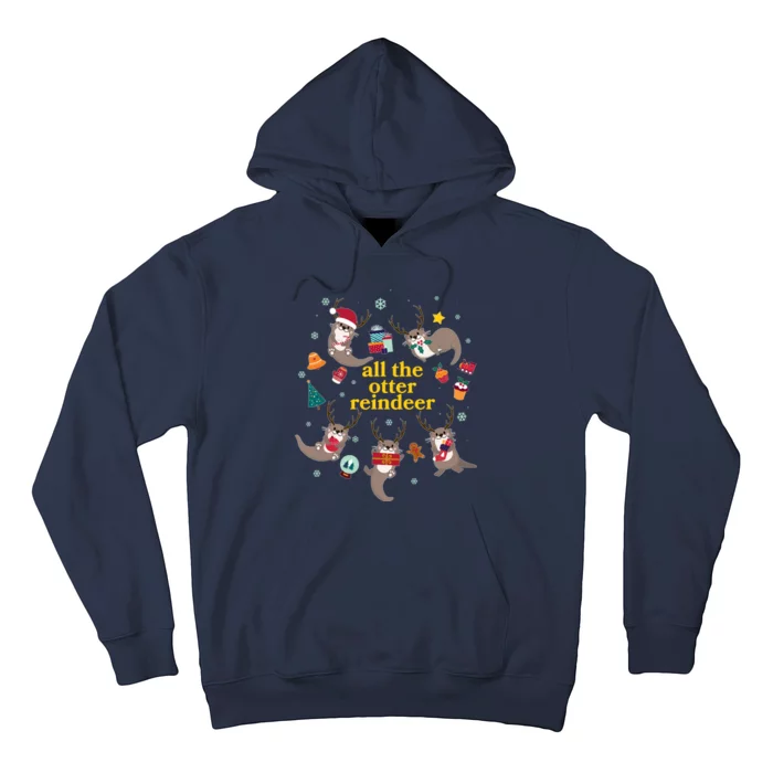 Funny Christmas All The Otter Reindeer Hoodie