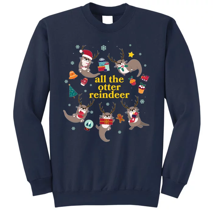 Funny Christmas All The Otter Reindeer Sweatshirt