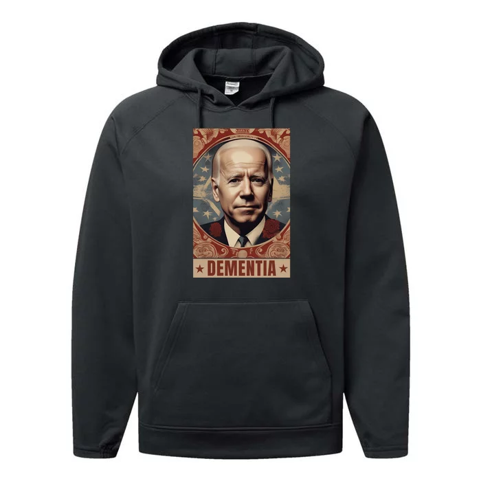 Funny Conservative Anti Joe Biden Performance Fleece Hoodie