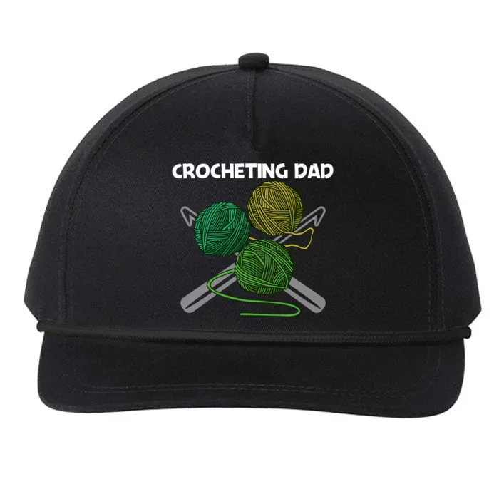 Funny Crocheting Art For Dad Crochet Handicraft Lovers Funny Gift Snapback Five-Panel Rope Hat