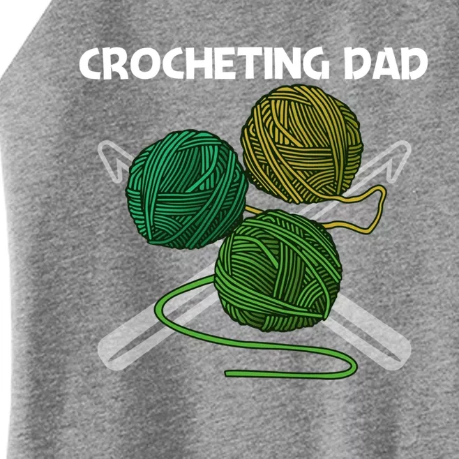 Funny Crocheting Art For Dad Crochet Handicraft Lovers Funny Gift Women’s Perfect Tri Rocker Tank