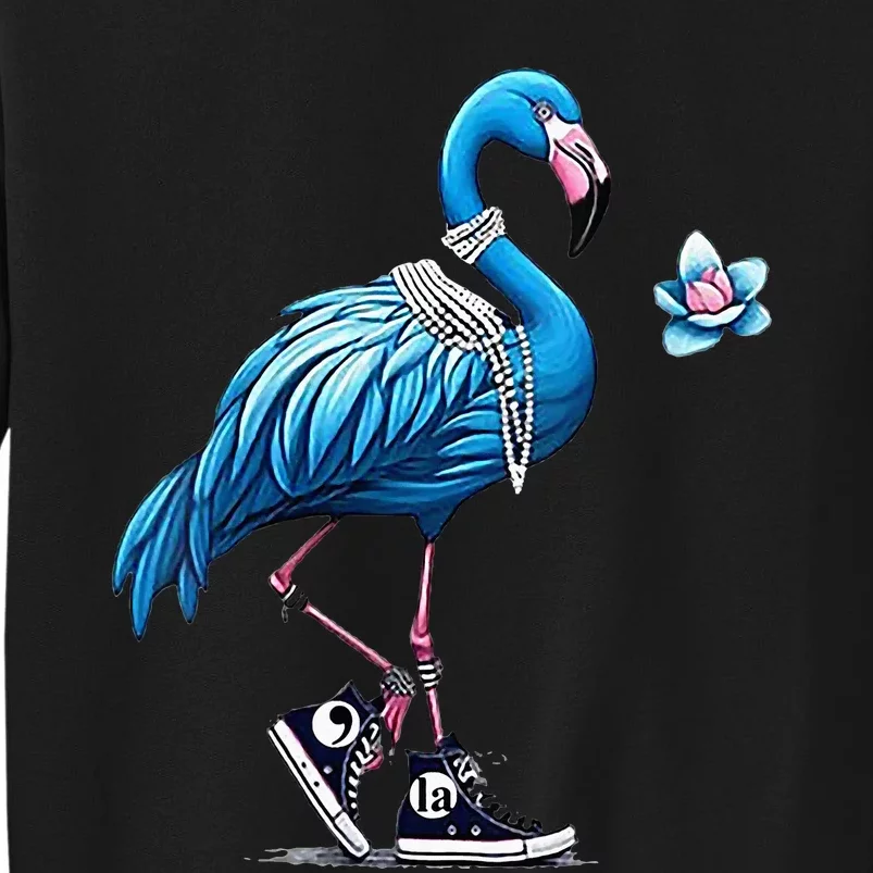 Flamingo Chucks And Pearls Comma La Kamala Harris 2024 Tall Sweatshirt