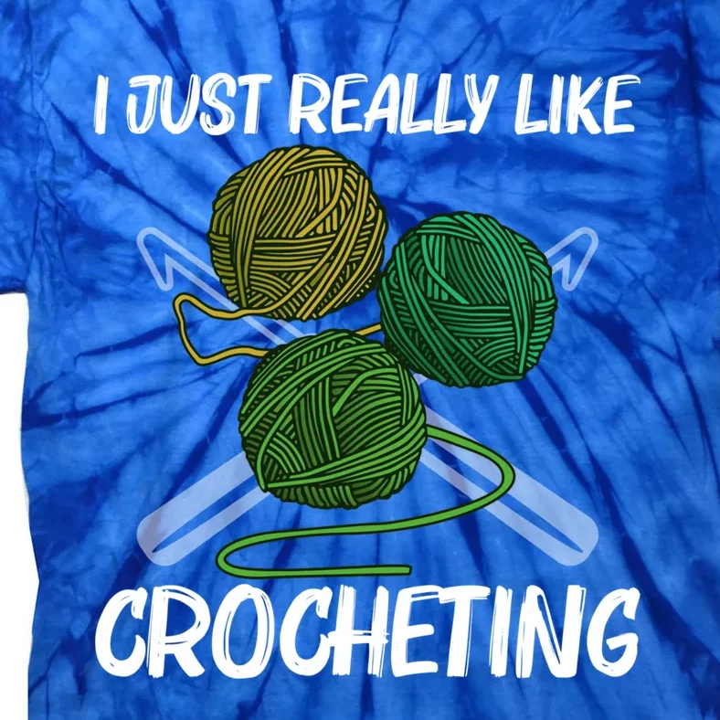 Funny Crocheting Art Crochet Handicraft Lovers Gift Tie-Dye T-Shirt