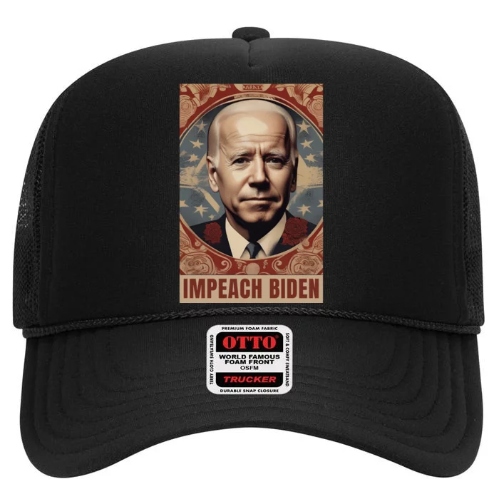 Funny Conservative Anti Joe Biden High Crown Mesh Trucker Hat