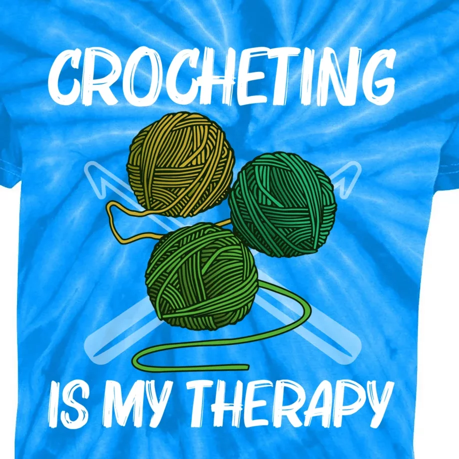 Funny Crocheting Art Crochet Handicraft Lovers Cool Gift Kids Tie-Dye T-Shirt