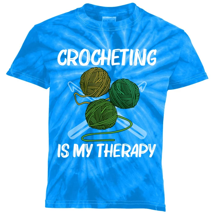 Funny Crocheting Art Crochet Handicraft Lovers Cool Gift Kids Tie-Dye T-Shirt