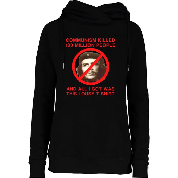 Funny Conservative Anti Communist Che Guevara Womens Funnel Neck Pullover Hood