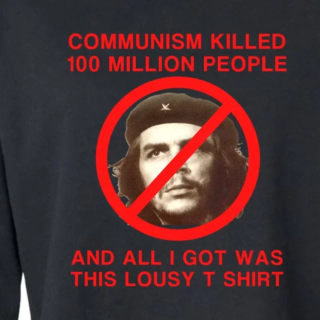 Funny Conservative Anti Communist Che Guevara Cropped Pullover Crew