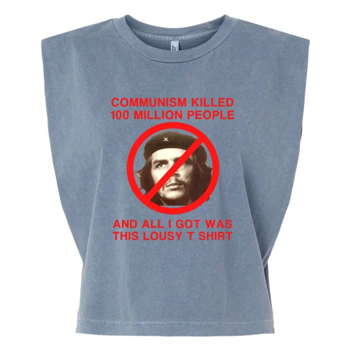 Funny Conservative Anti Communist Che Guevara Garment-Dyed Women's Muscle Tee