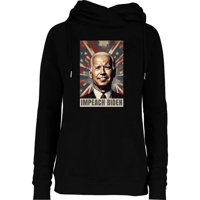 Funny Conservative Anti Joe Biden Womens Funnel Neck Pullover Hood