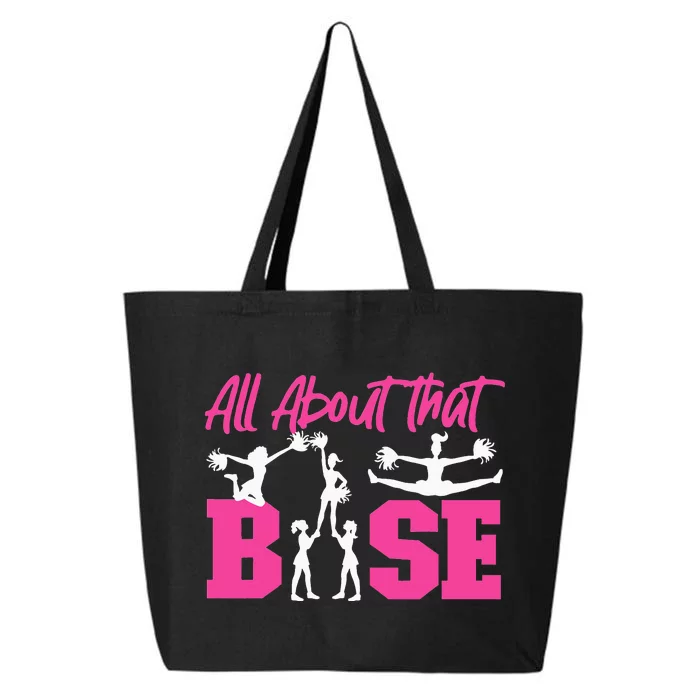 Funny Cheerleading All About That Base Cheer Leader 25L Jumbo Tote