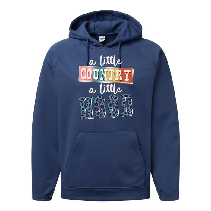 Funny Cute A Little Country A Little Hood Performance Fleece Hoodie