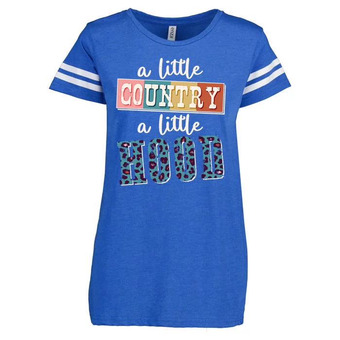 Funny Cute A Little Country A Little Hood Enza Ladies Jersey Football T-Shirt