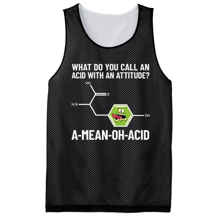 Funny Chemist Amino Acid Pun Ameanohacid Chemistry Mesh Reversible Basketball Jersey Tank