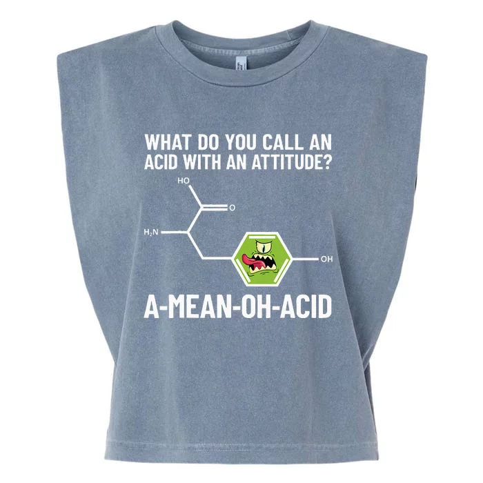 Funny Chemist Amino Acid Pun Ameanohacid Chemistry Garment-Dyed Women's Muscle Tee