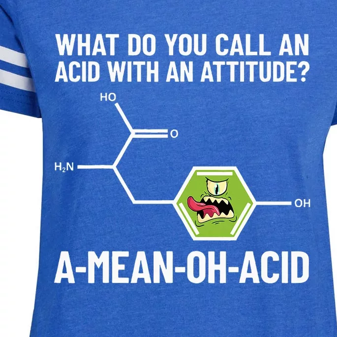 Funny Chemist Amino Acid Pun Ameanohacid Chemistry Enza Ladies Jersey Football T-Shirt