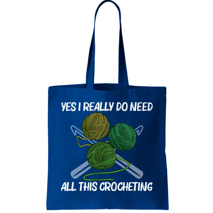 Funny Crocheting Art Crochet Handicraft Lovers Gift Tote Bag