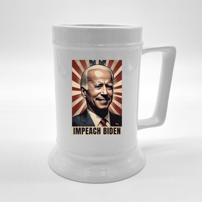 Funny Conservative Anti Joe Biden Front & Back Beer Stein