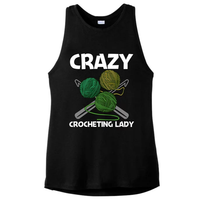 Funny Crocheting Art Mom Crochet Handicraft Lovers Gift Ladies Tri-Blend Wicking Tank