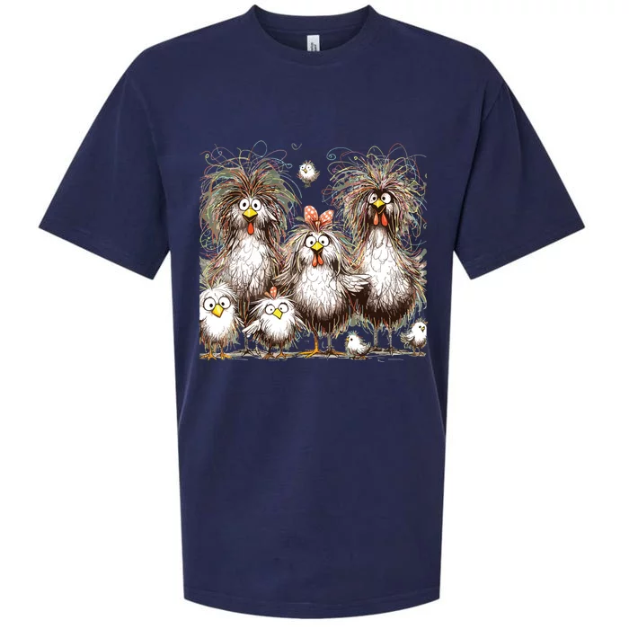 Funny Chicken Art Eagerlys Colorful Sueded Cloud Jersey T-Shirt