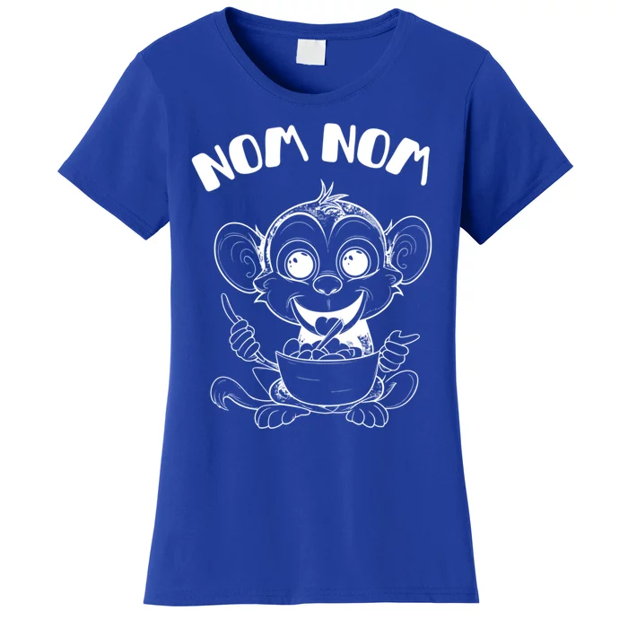 Funny Cartoon Animal Gift Funny Quote Yummy Monkey Gift Women's T-Shirt