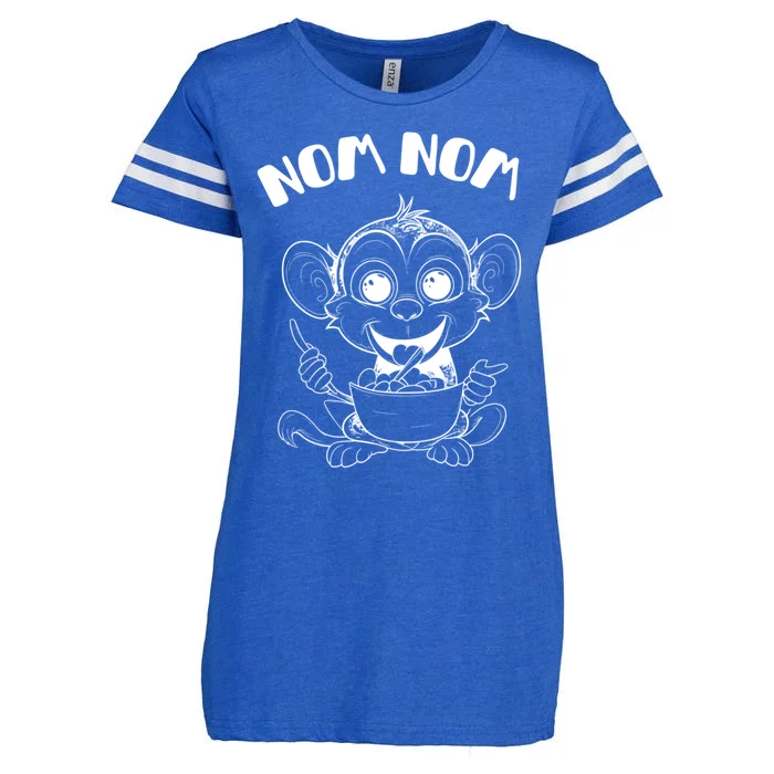 Funny Cartoon Animal Gift Funny Quote Yummy Monkey Gift Enza Ladies Jersey Football T-Shirt