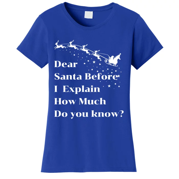 Funny Christmas Adults Dear Santa I Can Explain Meaningful Gift Women's T-Shirt