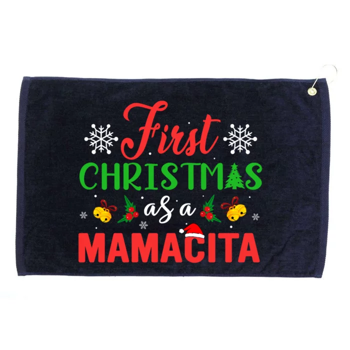 First Christmas As A Mamacita Group Matching Mamacita Xmas Gift Grommeted Golf Towel