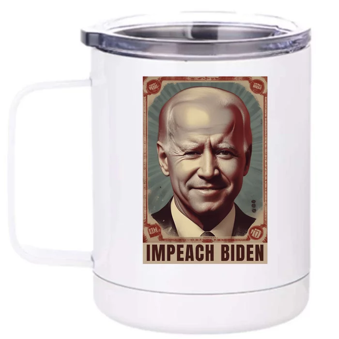 Funny Conservative Anti Joe Biden Front & Back 12oz Stainless Steel Tumbler Cup