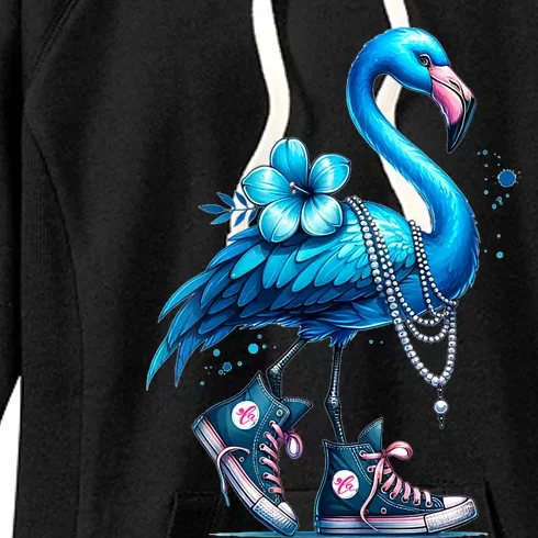 Flamingo Chucks And Pearls Comma La Kamala 2024 Women's Fleece Hoodie