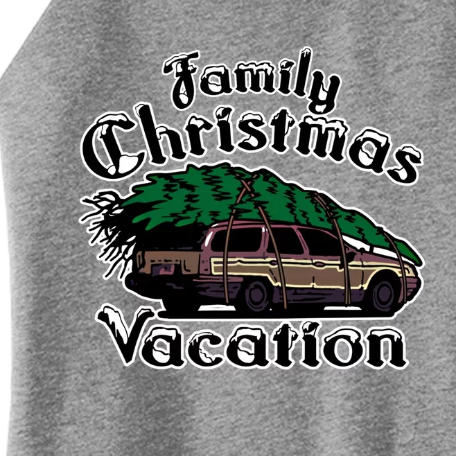 Family Christmas And Holiday Vacation Roadtrip Wagon Gift Women’s Perfect Tri Rocker Tank