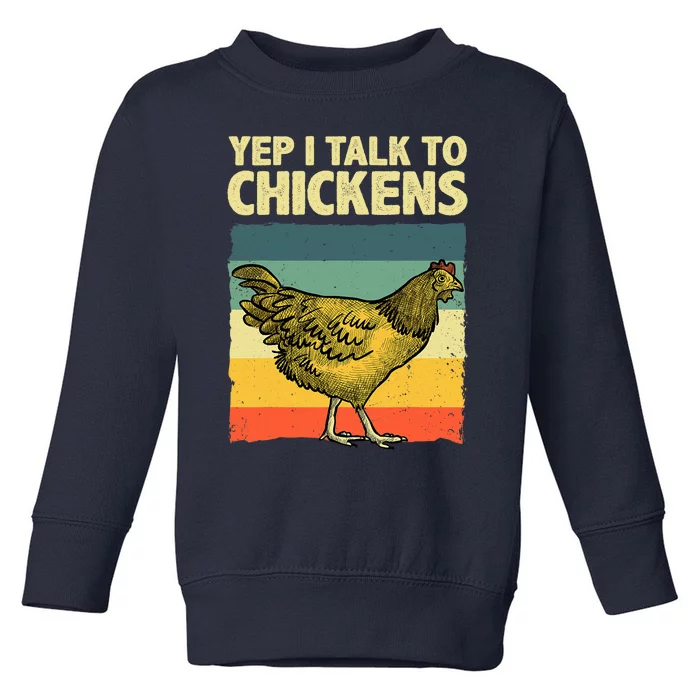 Funny Chicken Art Poultry Chicken Farmer Toddler Sweatshirt