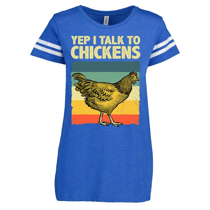 Funny Chicken Art Poultry Chicken Farmer Enza Ladies Jersey Football T-Shirt