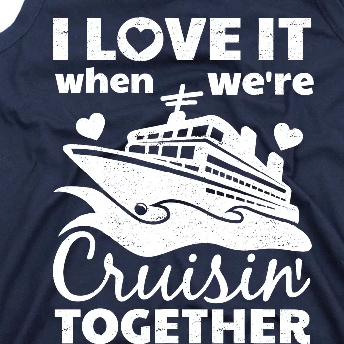 Funny Cruising Art Couples Cruise Ship Lovers Tank Top