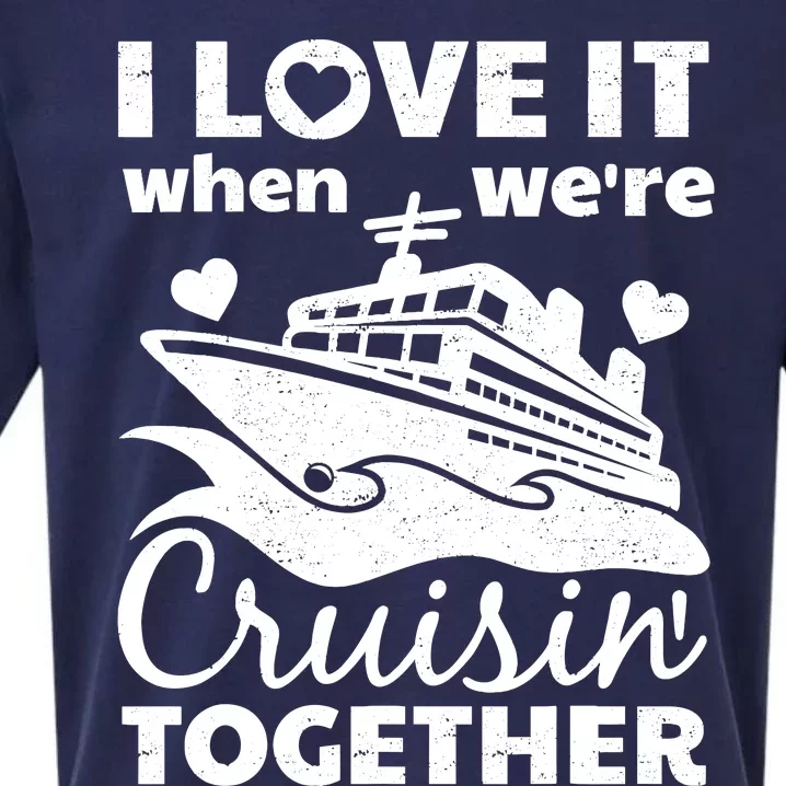 Funny Cruising Art Couples Cruise Ship Lovers Sueded Cloud Jersey T-Shirt