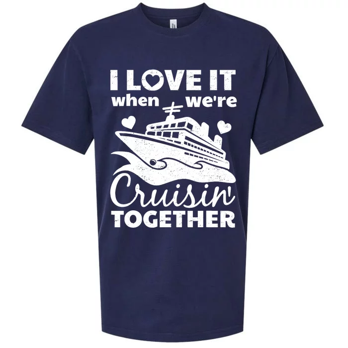 Funny Cruising Art Couples Cruise Ship Lovers Sueded Cloud Jersey T-Shirt