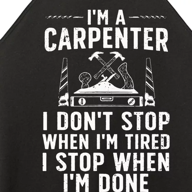 Funny Carpenter Art For Wo Carpenter Tool Carpentry Women’s Perfect Tri Rocker Tank