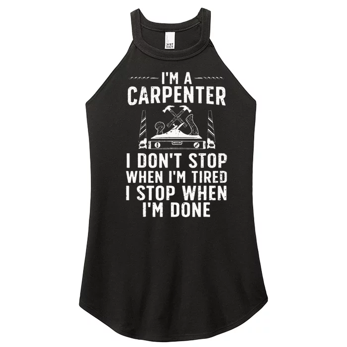 Funny Carpenter Art For Wo Carpenter Tool Carpentry Women’s Perfect Tri Rocker Tank