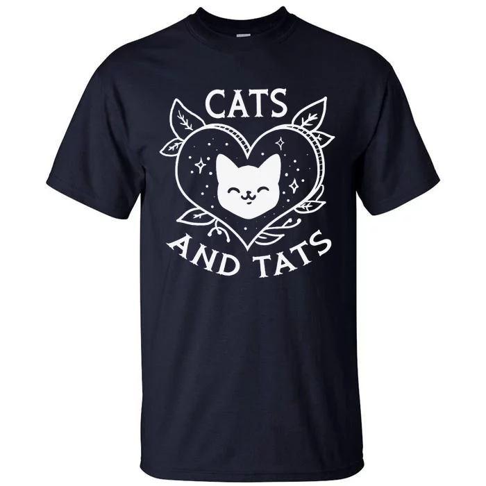 Funny Cats And Tats Product Tattoo Art Design Tall T-Shirt