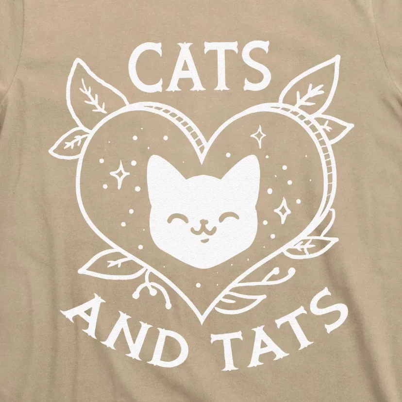 Funny Cats And Tats Product Tattoo Art Design T-Shirt