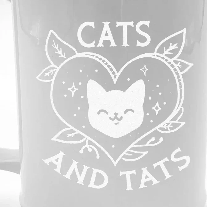 Funny Cats And Tats Product Tattoo Art Design Front & Back Beer Stein