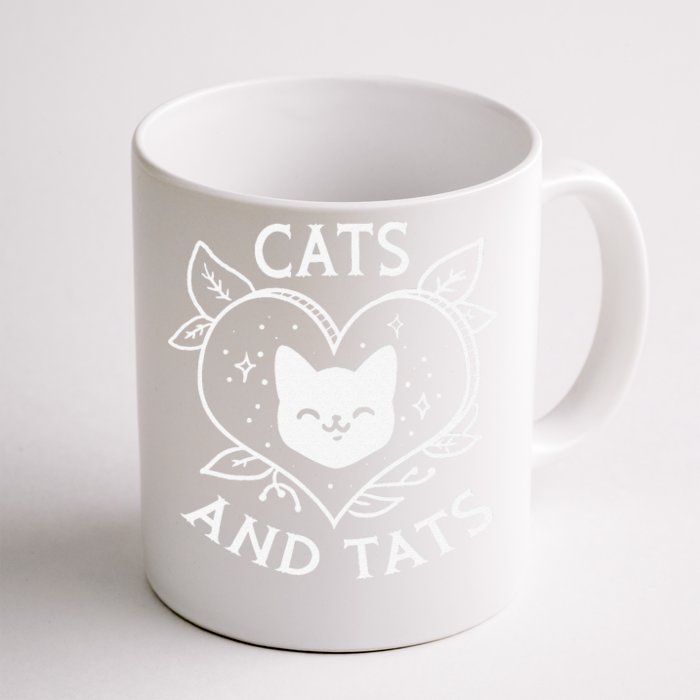 Funny Cats And Tats Product Tattoo Art Design Front & Back Coffee Mug