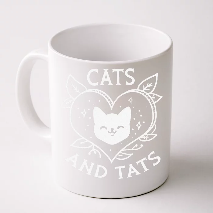 Funny Cats And Tats Product Tattoo Art Design Front & Back Coffee Mug