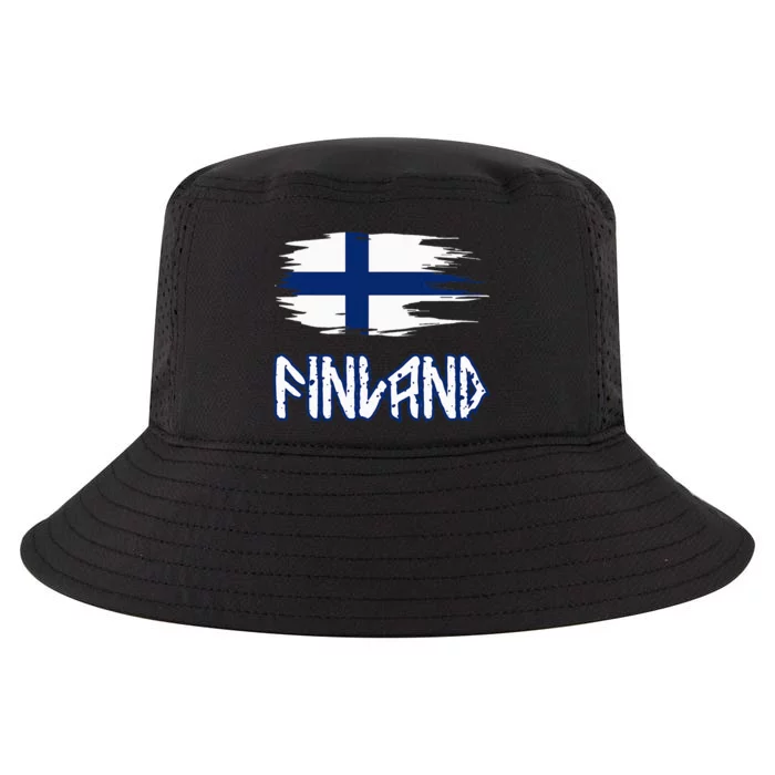 Finland Cool Ancient Nordic Style Flag Cool Comfort Performance Bucket Hat